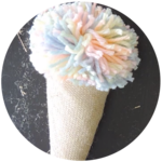Pom Pom Ice Cream Cone