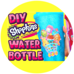 DIY Shopkins Glitter Water Bottle
