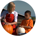 This is Isaiah Picking Pumpkins