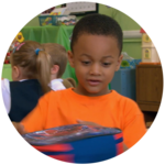 This is Isaiah Helping With The First Day of School