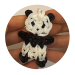 Cute Baby Panda Rainbow Loom Charm/Figurine Tutorial